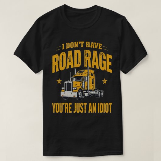 Einzigartiger Straßenring Semi Truck Fett Typograf T-Shirt (Design vorne)