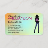 Einzigartiger Stylist-Designer für Mode Visitenkarte (Rückseite)