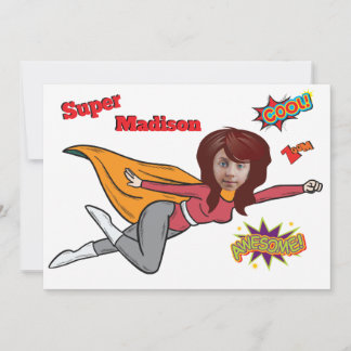 Einzigartiger Superhelden Special Fun Children's B Einladung