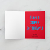 Einzigartiger Superhelden Special Fun Children's B Karte (Innenseite)