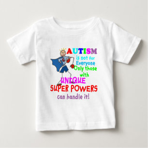 Einzigartiger SuperPower-Autismus Baby T-shirt