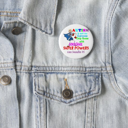Einzigartiger SuperPower-Autismus Button (Beispiel)
