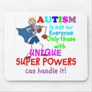Einzigartiger SuperPower-Autismus Mousepad