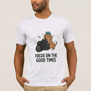 Einzigartiger süßer Dachshund-Welpe-Fotograf-Grafi T-Shirt