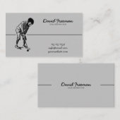 Einzigartiger Swing Golfer Gray Golf Instructor Visitenkarte (Vorne/Hinten)