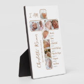 Einzigartiger Tauffoto Collage Crucifix geformt Fotoplatte (Seite)