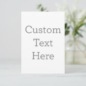 8.89 cm x 12.7 cm Flache Dankeskarte (Stehend Vorderseite)