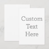 8.89 cm x 12.7 cm Flache Dankeskarte (Vorne/Hinten)