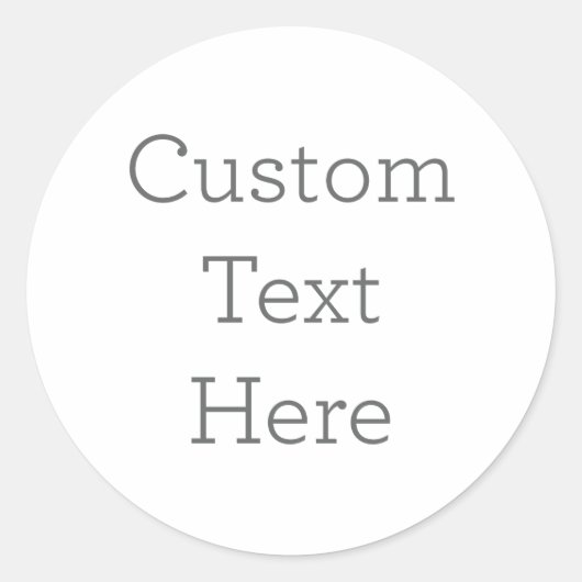 Einzigartiger Textaufkleber Runder Aufkleber (Vorderseite)