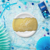 Einzigartiger Torn Out Look Imitats Gold Foil Hoch Pappteller (Party)