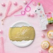 Einzigartiger Torn Out Look Imitats Gold Foil Hoch Pappteller (Party)
