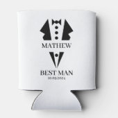 Einzigartiger Trauzeuge Vorschlag Rustikale Trauze Dosenkühler (Rückseite)