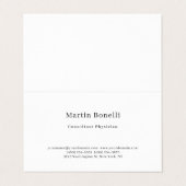 Einzigartiger Trendy Minimalistisch Consultant Arz Visitenkarten (Außenseite Aufgefaltet)