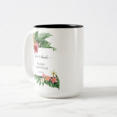 Einzigartiger tropischer Garten Blumenblume Taufe Zweifarbige Tasse (Vorderseite Links)