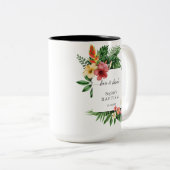 Einzigartiger tropischer Garten Blumenblume Taufe Zweifarbige Tasse (VorderseiteRechts)