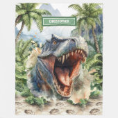 Einzigartiger Tyrannosaurus Blanket-Individuelle N Fleecedecke (Vorderseite)