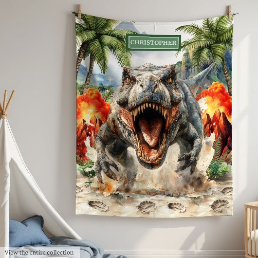 Einzigartiger Tyrannosaurus Blanket Personalisiert Fleecedecke
