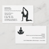 Einzigartiger und einfacher Yoga-Lehrer Visitenkarte (Vorne/Hinten)