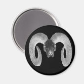 einzigartiger und handgefertigter Ziegenschädel Magnet (Vorderseite/Rückseite)
