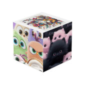 einzigartiger und unvergesslicher Sake mit Foto Würfel (Rückseite Schrägansicht)