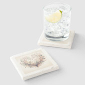 Einzigartiger Untersetzer Herzstein (Seitenansicht)