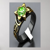 Einzigartiger Uransteinring | AI Art Poster (Vorne)