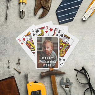 Einzigartiger Vatertag gibt maßgeschneidertes Foto Spielkarten