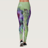 Einzigartiger, verrückter grüner u. lila leggings (Rückseite)