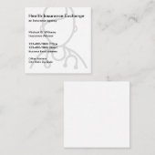 Einzigartiger Versicherungs-Agent Quadratische Visitenkarte (Vorne/Hinten)