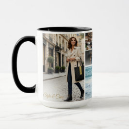 Einzigartiger Vier-Bilder-Layout-Personalisierter Tasse
