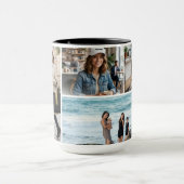 Einzigartiger Vier-Bilder-Layout-Personalisierter  Tasse (Zentrum)