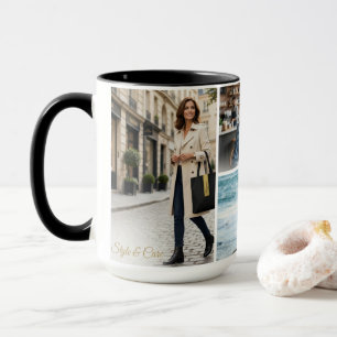 Einzigartiger Vier-Bilder-Layout-Personalisierter Tasse