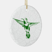 Einzigartiger Vintager Blumenweihnachtsmann Keramik Ornament (Rechts)