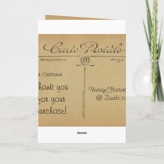 Einzigartiger Vintager Eiffelturm Paris Frankreich Dankeskarte (Rückseite)