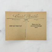 Einzigartiger Vintager Eiffelturm Paris Frankreich Dankeskarte (Innenseite)