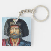 Einzigartiger Vintager Pirat Schlüsselanhänger (Rückseite)