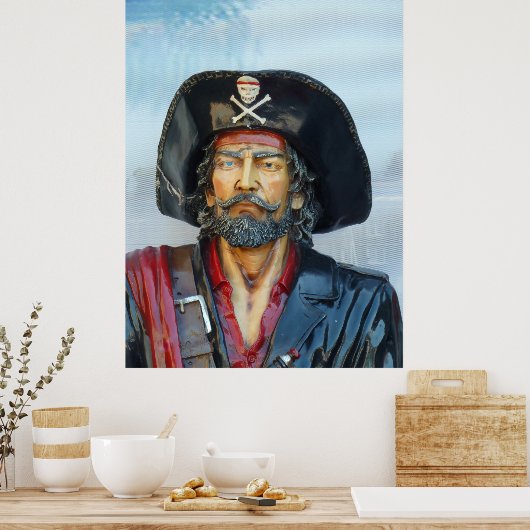 Einzigartiger Vintager Pirate Poster (Küche)