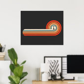 Einzigartiger Vintager Schach-Piece King Sunset Poster (Heimbüro)