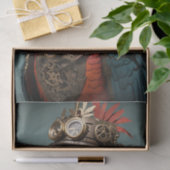 Einzigartiger Vintager Steampunkapfel Seidenpapier (Geschenk)