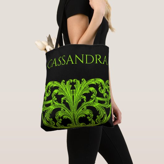 Einzigartiger Vintager Swirl Ombre Green Personali Tasche (Von Nahem)