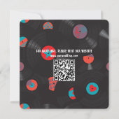 EINZIGARTIGER VINYL-SCHALLPLATTEN-FOTO-QR-CODE SAV SAVE THE DATE (Rückseite)
