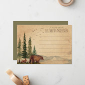 Einzigartiger Waldbär Mitteilungskarte (Vorderseite/Rückseite Beispiel)