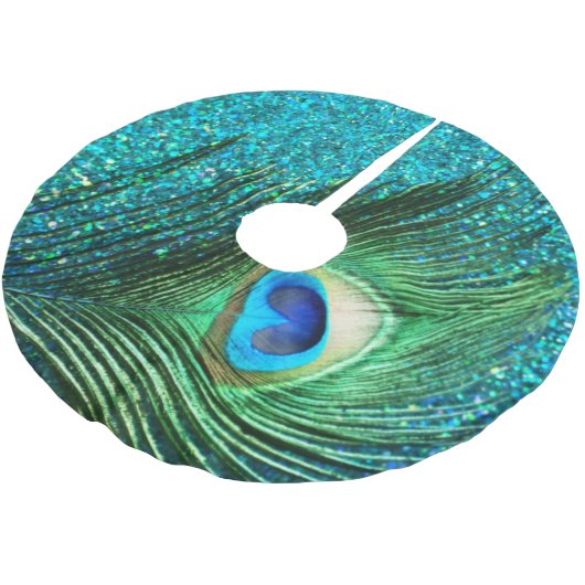 Einzigartiger Wasserpark Polyester Weihnachtsbaumdecke (Schrägansicht)