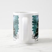 Einzigartiger Weihnachtsbaum Moderne Feiertagsgest Jumbo-Tasse (Rückseite)