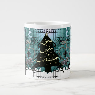 Einzigartiger Weihnachtsbaum Moderne Feiertagsgest Jumbo-Tasse