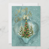 Einzigartiger Weihnachtsbaum - Schnee Feiertagskarte (Vorderseite)