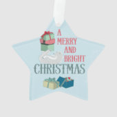 Einzigartiger Weihnachtsgruß mit Polar Bär Ornament (Rückseite)