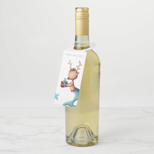Einzigartiger Weihnachtsmann mit Meerjungfrau-Schw Flaschenanhänger (Angewinkelt)