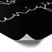 Einzigartiger weißer Schriftart Poster (Ecke)