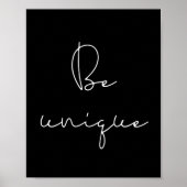 Einzigartiger weißer Schriftart Poster (Vorne)